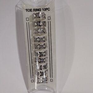 Elegant & Stylish Silver Tone Toe Rings Set of 10 - Unisex Fashion Accessories